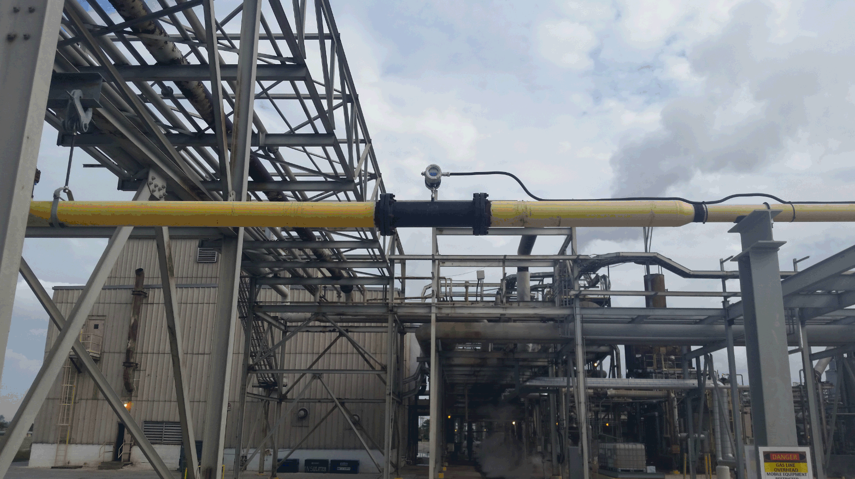 Natural gas flow meter at potash facility